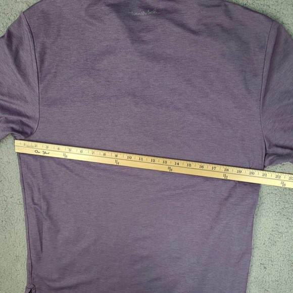 Travis Mathew Polo Shirt Men's Large Purple Short Sleeve Pima Cotton Blend - Picture 9 of 12